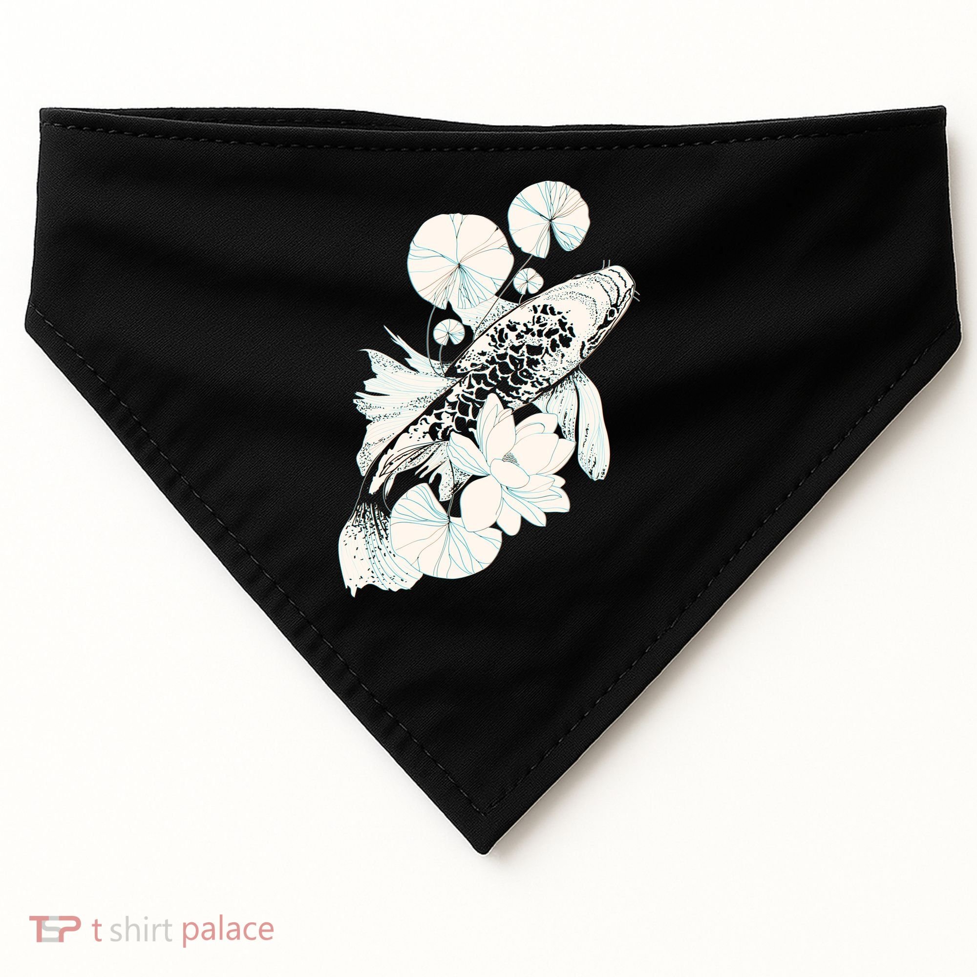 Japanese Zen Koi Fish Pond USA-Made Doggie Bandana