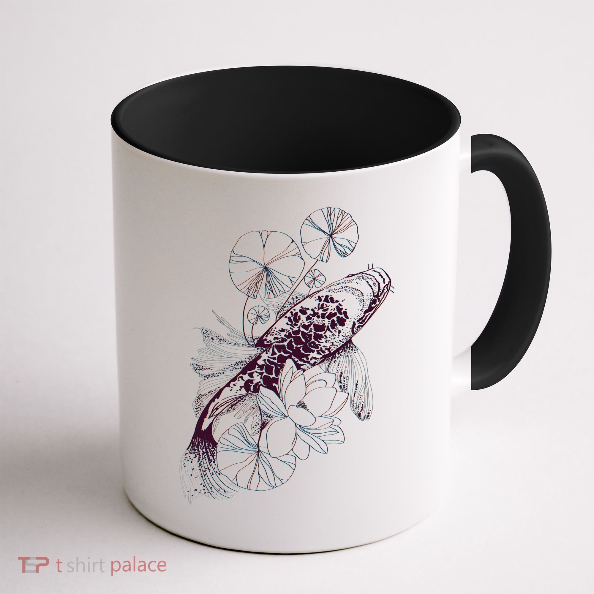Japanese Zen Koi Fish Pond Coffee Mug