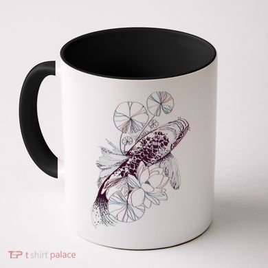 Japanese Zen Koi Fish Pond Coffee Mug