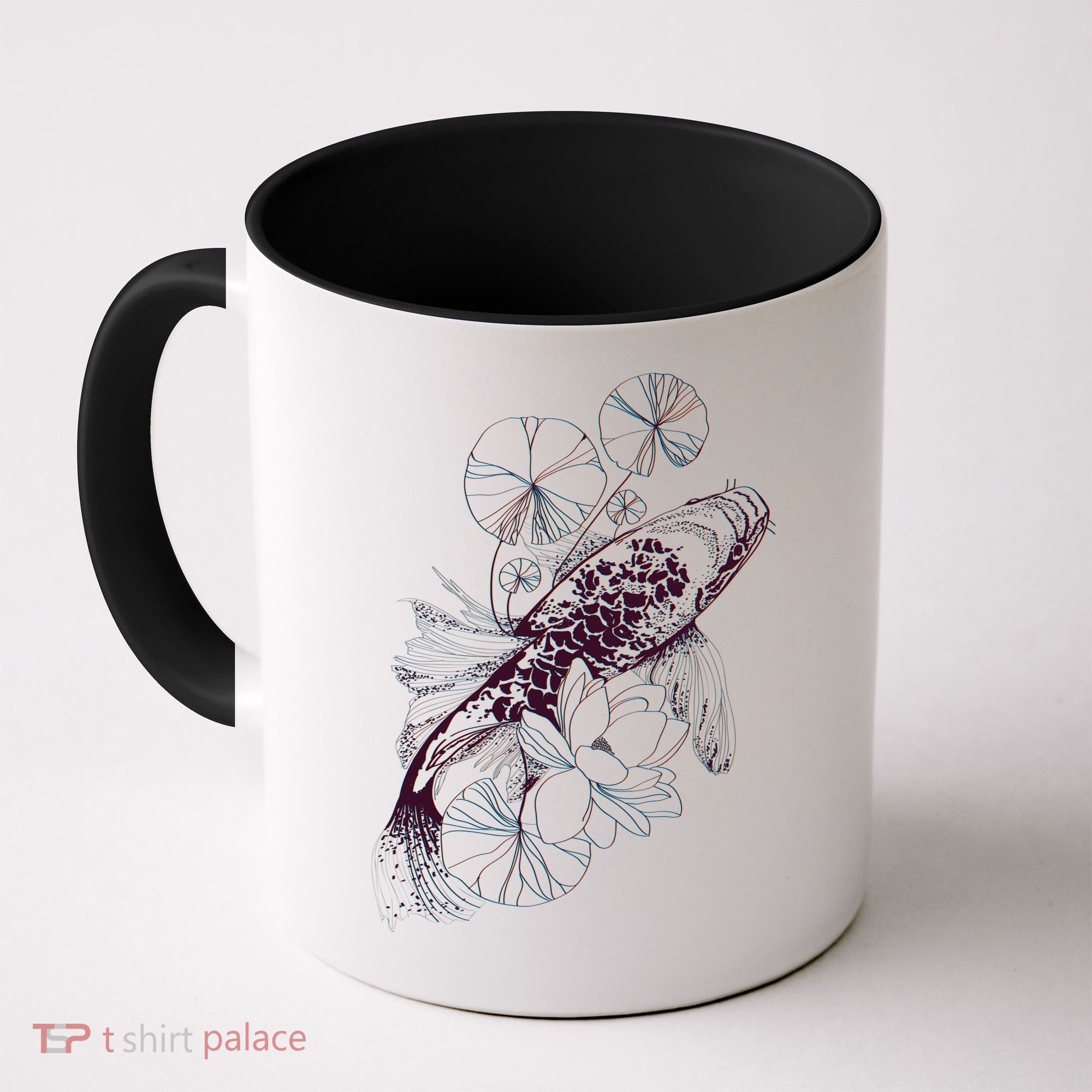 Japanese Zen Koi Fish Pond Coffee Mug