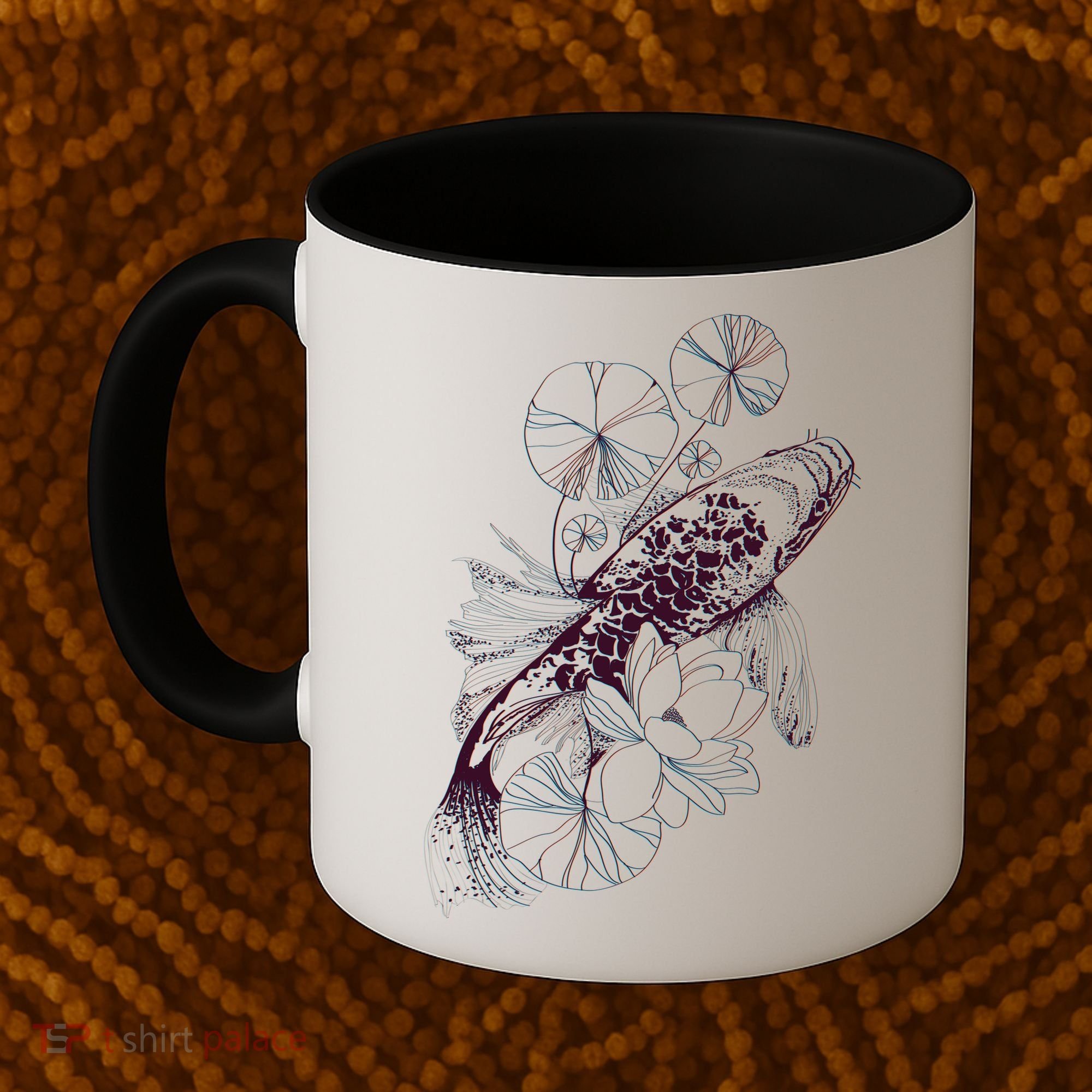 Japanese Zen Koi Fish Pond Coffee Mug