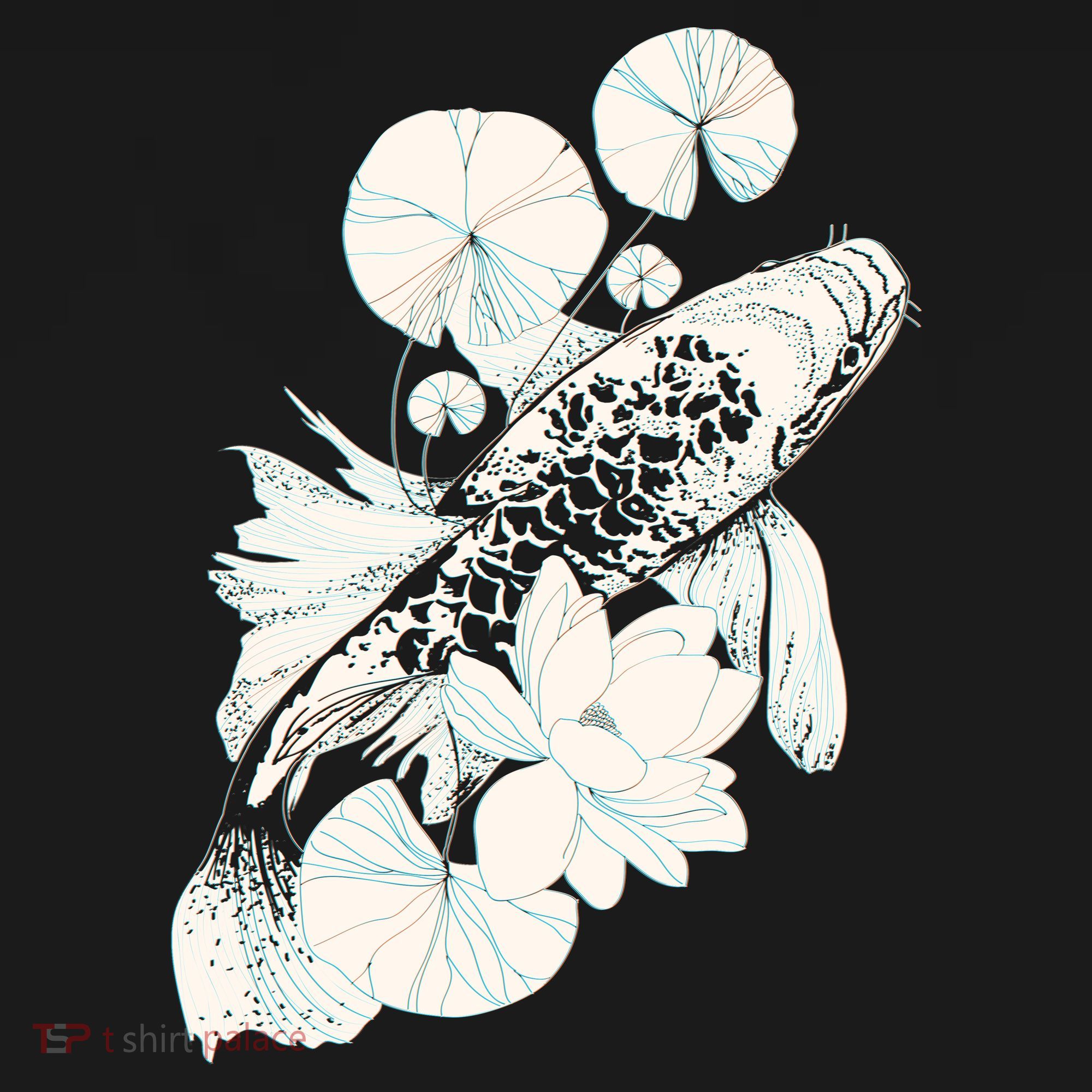Japanese Zen Koi Fish Pond Pajama Set