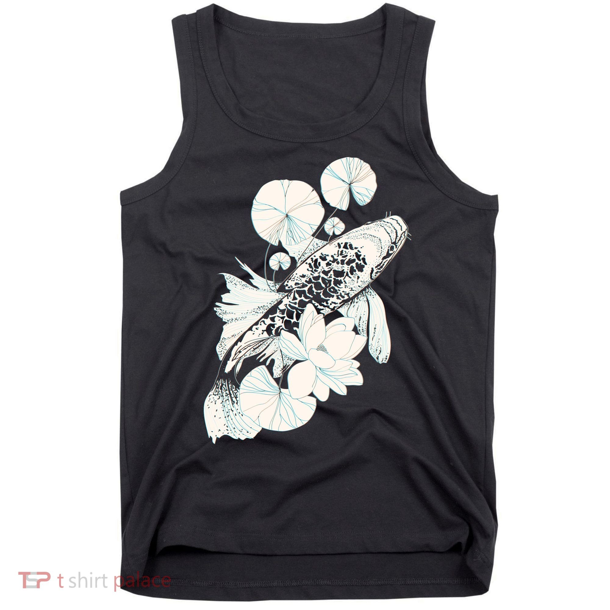 Japanese Zen Koi Fish Pond Tank Top