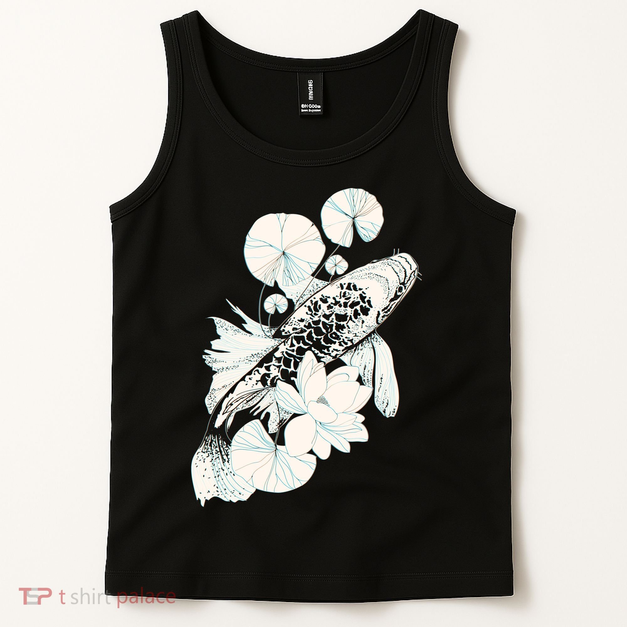 Japanese Zen Koi Fish Pond Tank Top