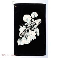 Japanese Zen Koi Fish Pond Golf Towel thumb 0