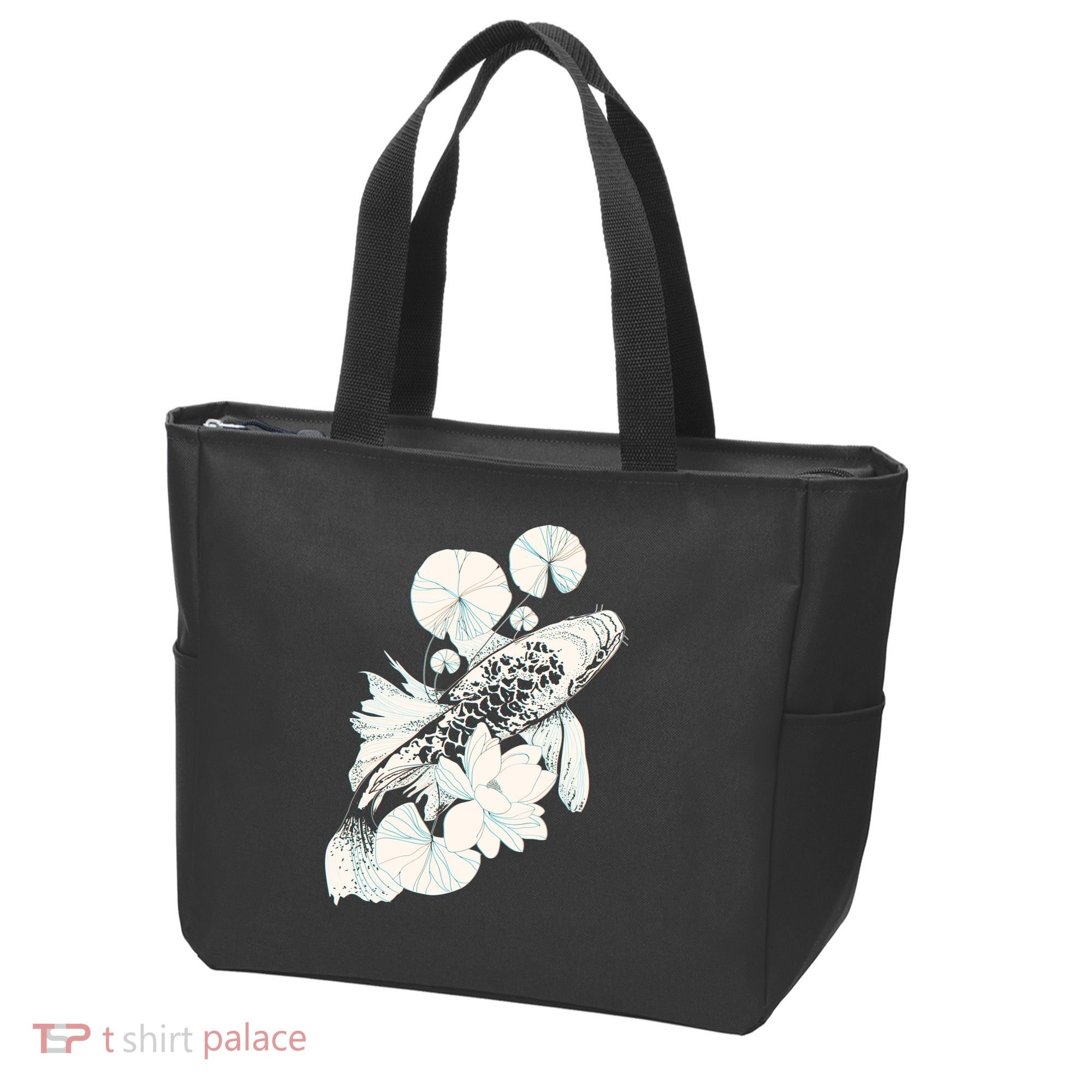 Japanese Zen Koi Fish Pond Tote Bag