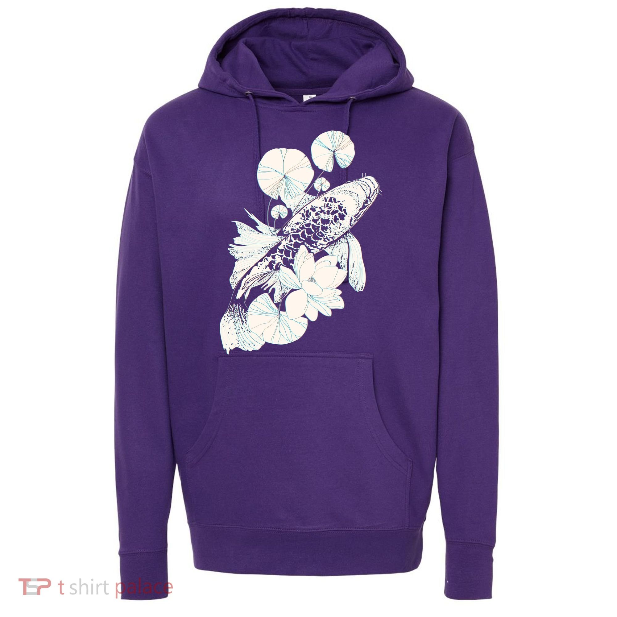 Japanese Zen Koi Fish Pond Hoodie