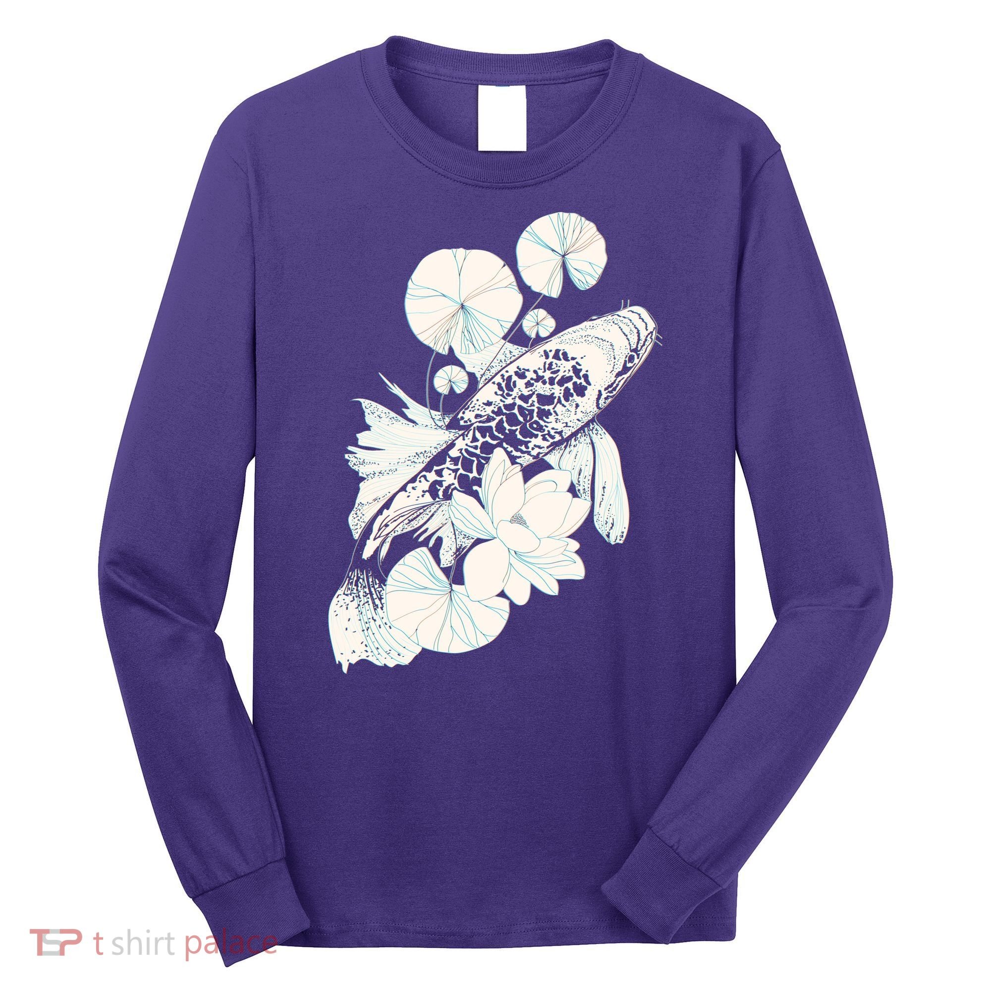 Japanese Zen Koi Fish Pond Long Sleeve Shirt