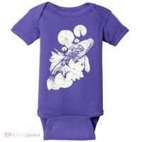 Japanese Zen Koi Fish Pond Baby Bodysuit thumb 0