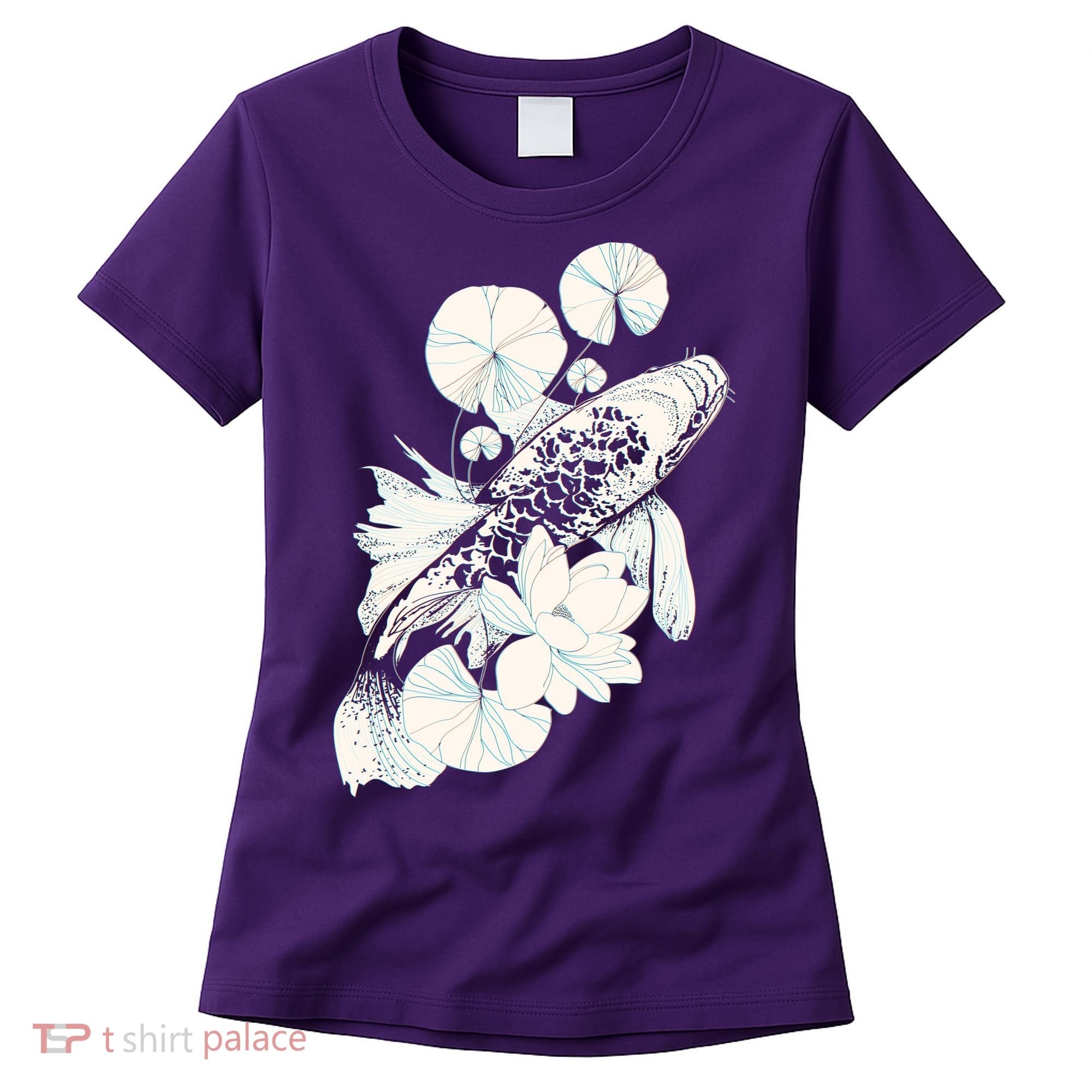 Japanese Zen Koi Fish Pond Women's T-Shirt