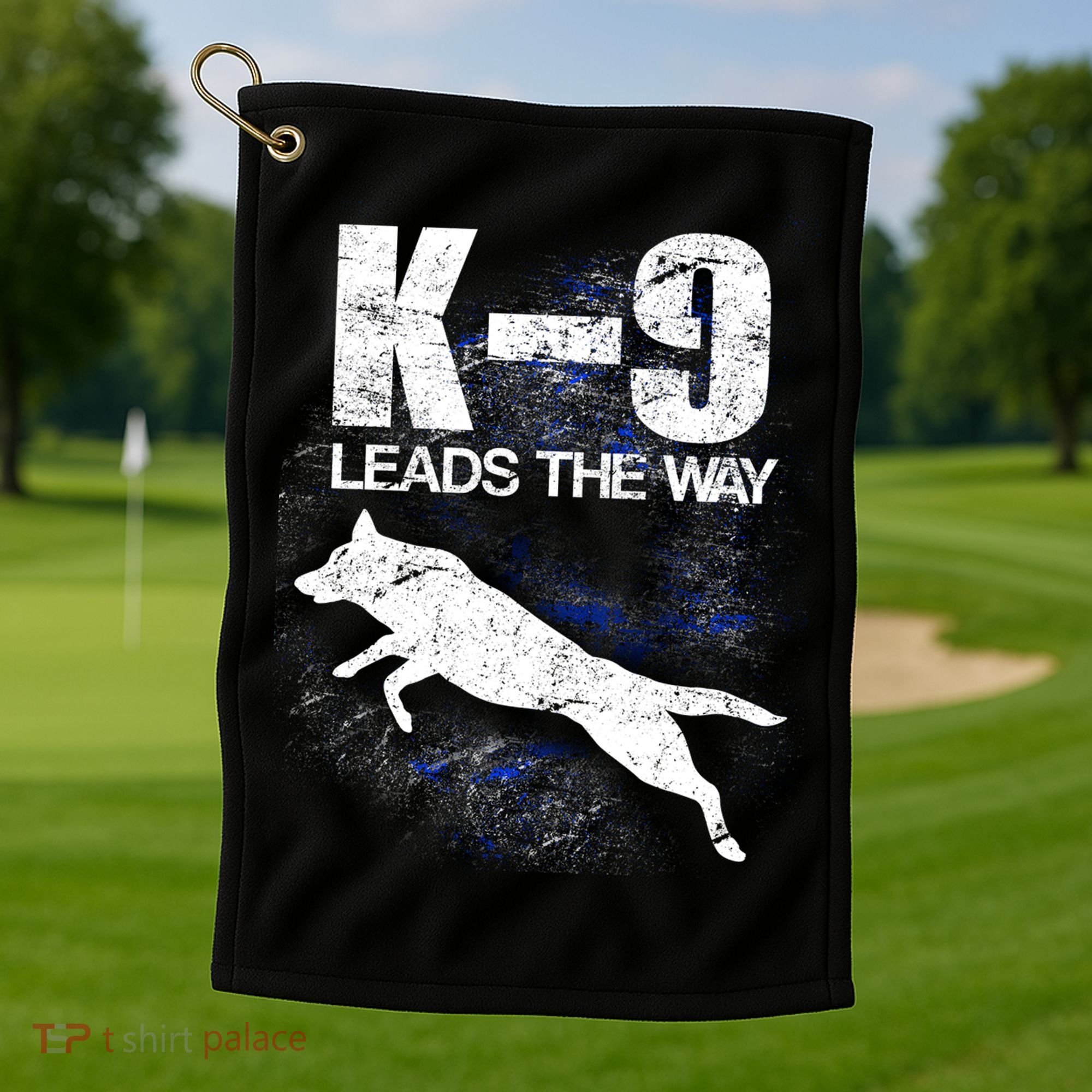 K-9 Leads The Way Golf Towel