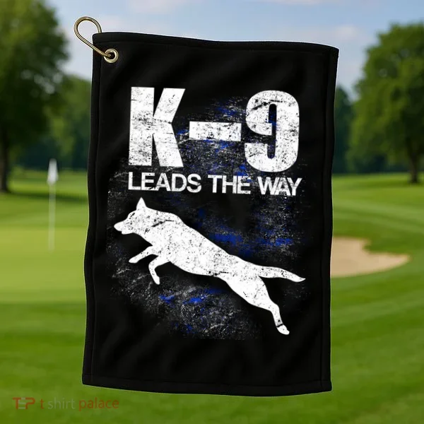 K-9 Leads The Way Golf Towel