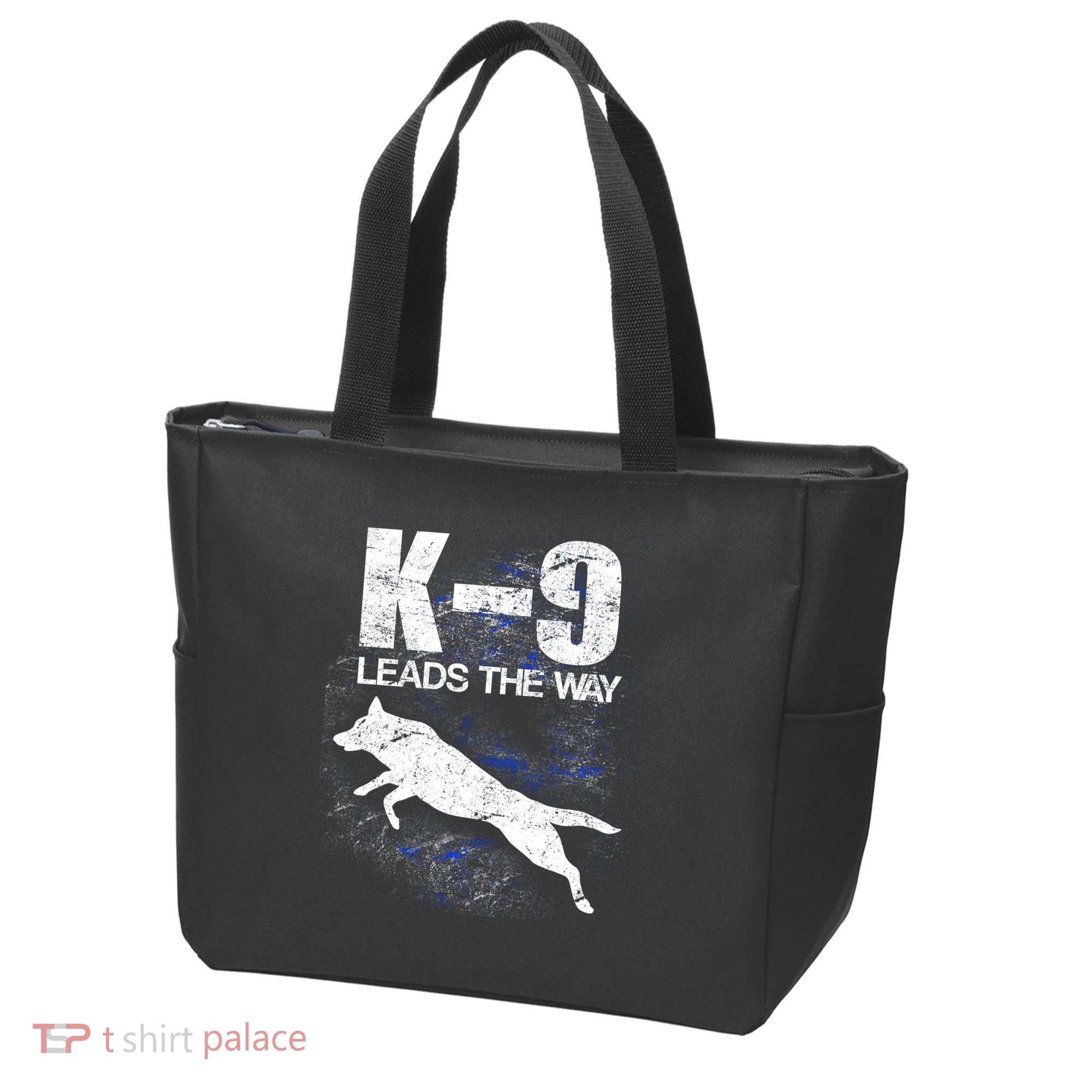 K-9 Leads The Way Tote Bag