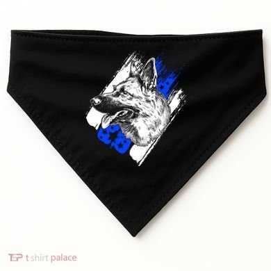 K-9 Police Dog Blue Line USA-Made Doggie Bandana
