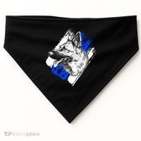 K-9 Police Dog Blue Line USA-Made Doggie Bandana thumb 0