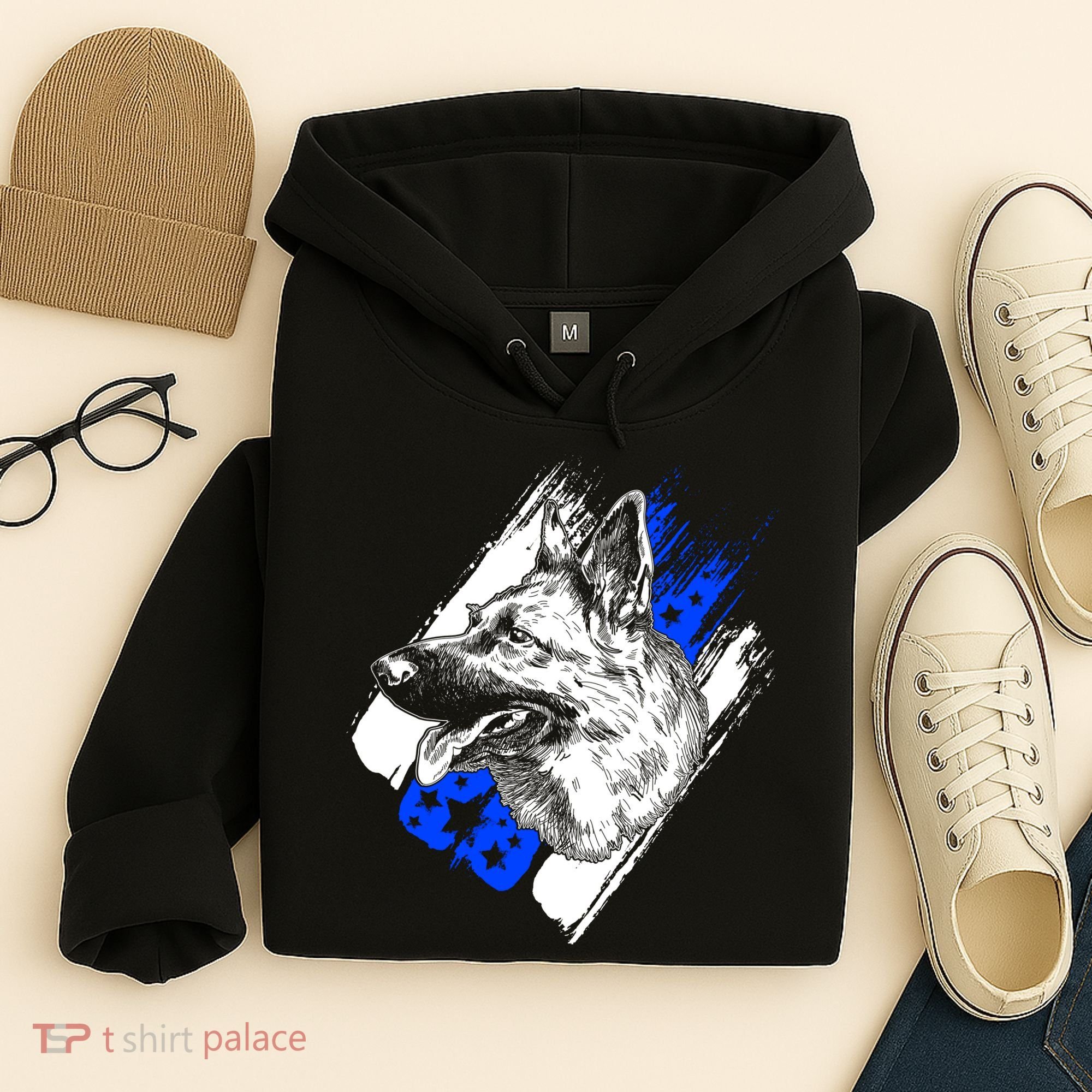 K-9 Police Dog Blue Line Hoodie