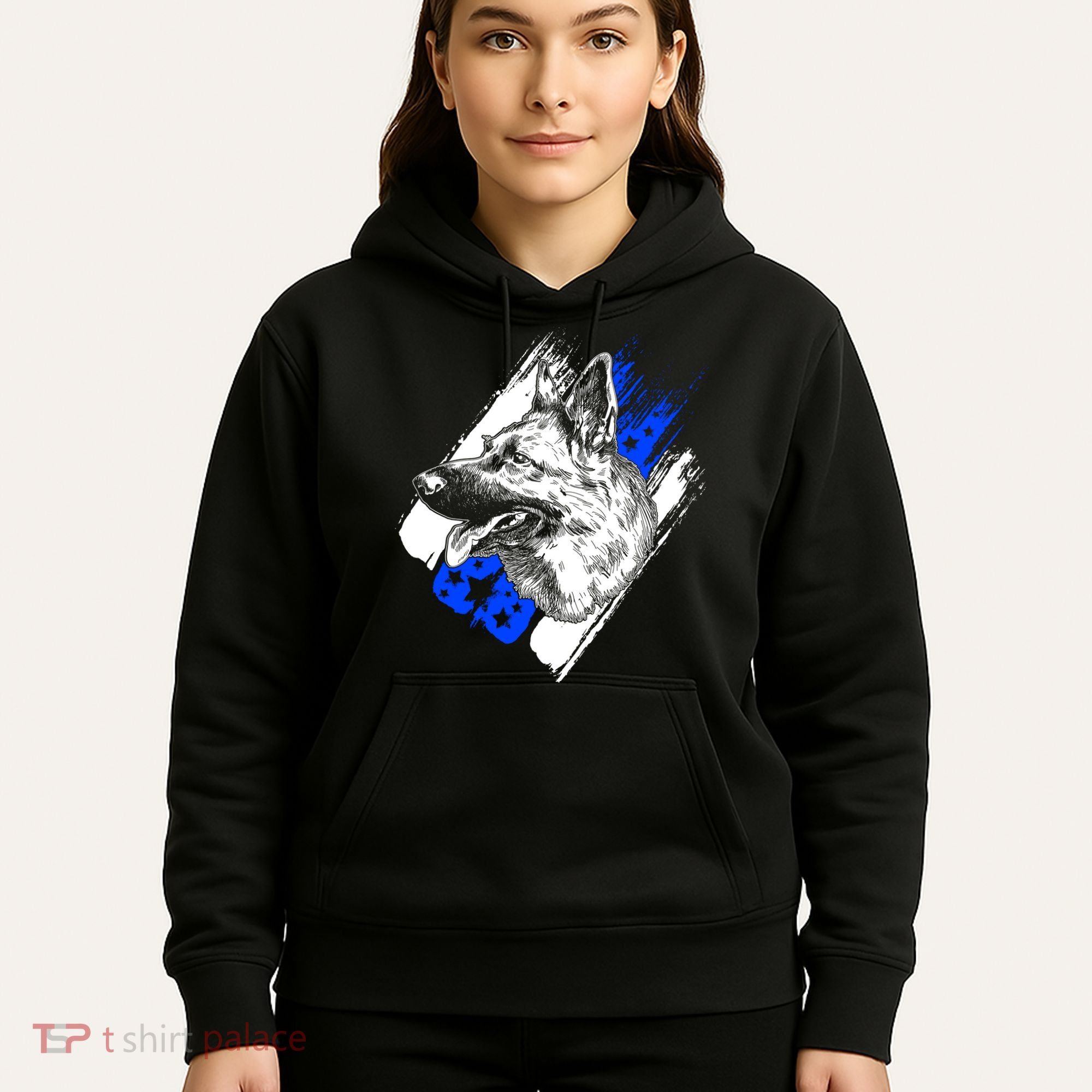 K-9 Police Dog Blue Line Hoodie