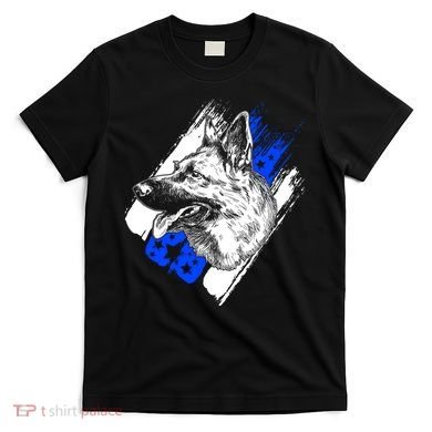K-9 Police Dog Blue Line T-Shirt