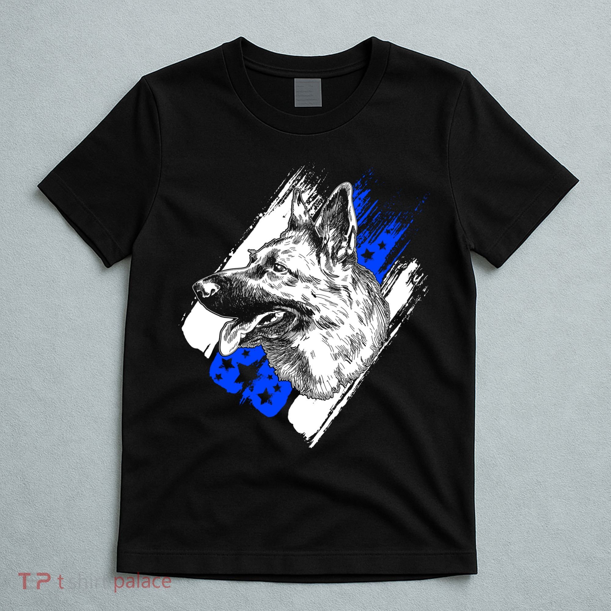 K-9 Police Dog Blue Line T-Shirt