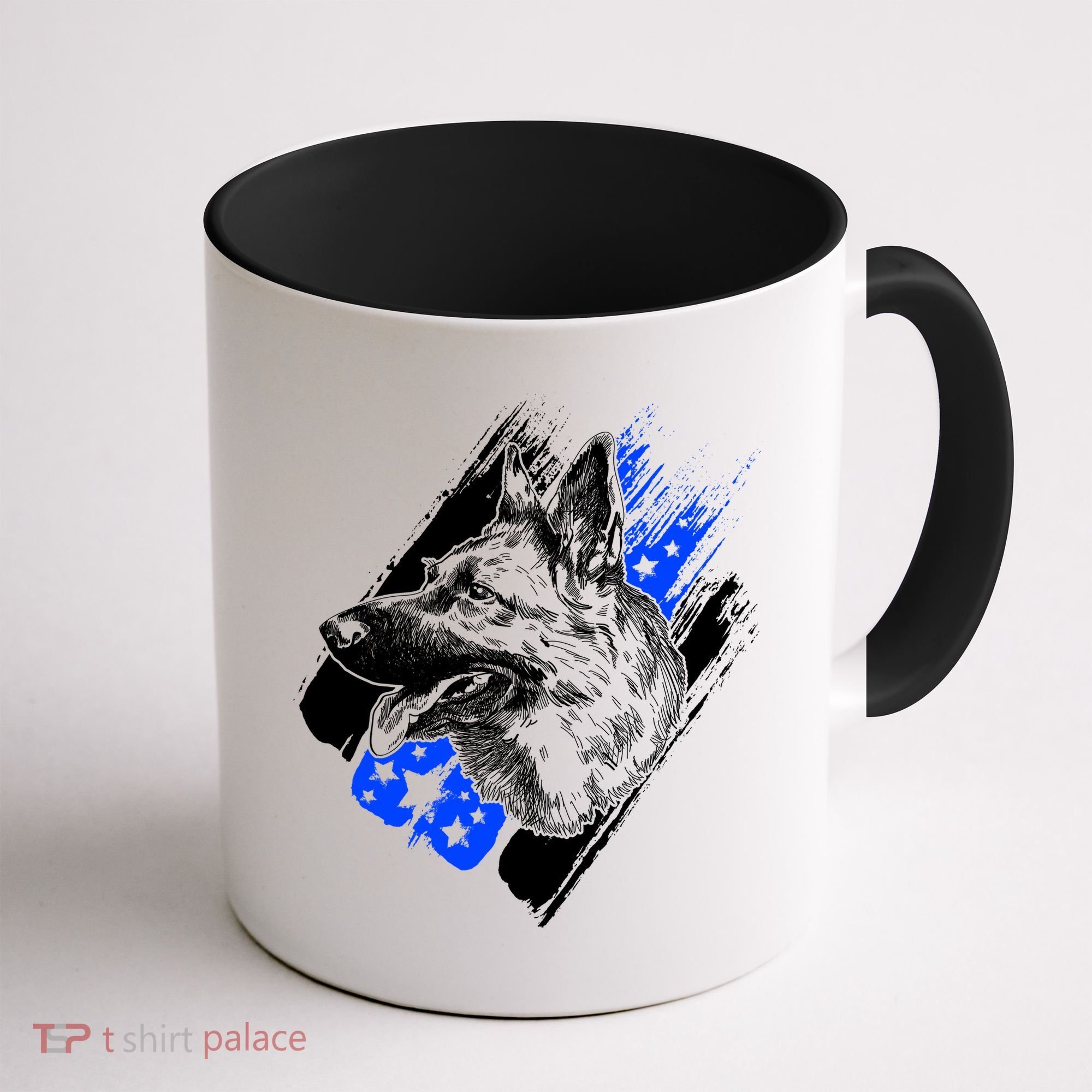 K-9 Police Dog Blue Line Coffee Mug