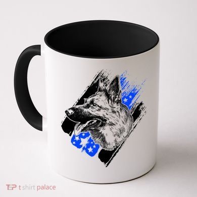 K-9 Police Dog Blue Line Coffee Mug