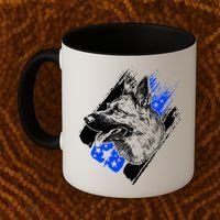K-9 Police Dog Blue Line Coffee Mug thumb 2