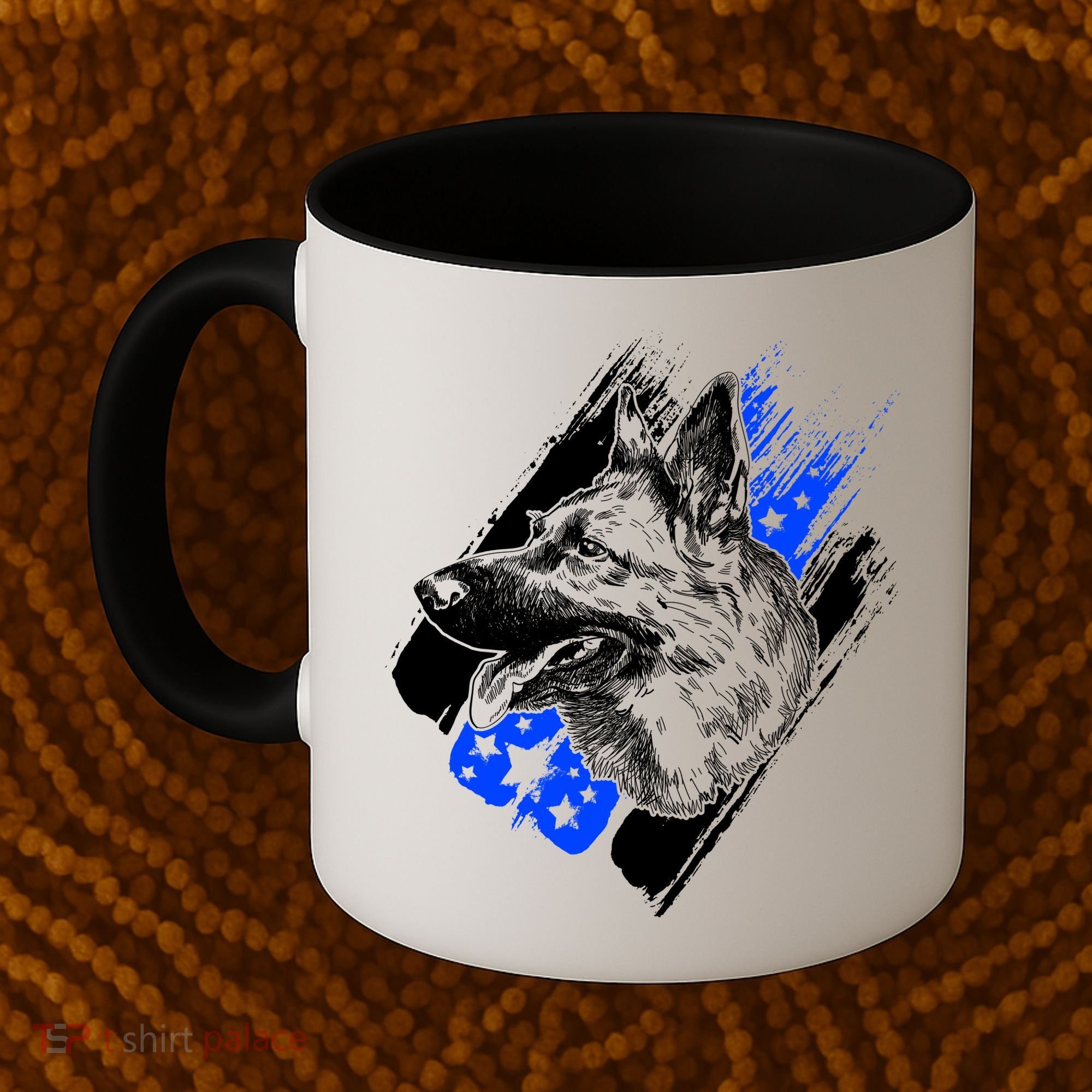 K-9 Police Dog Blue Line Coffee Mug