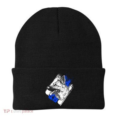 K-9 Police Dog Blue Line Beanie