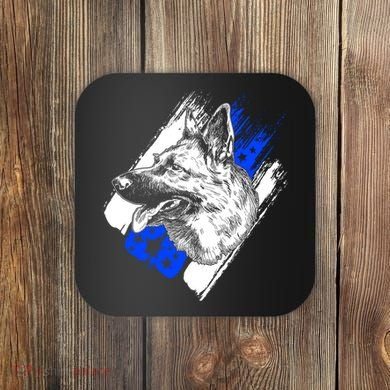 K-9 Police Dog Blue Line Coaster