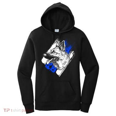 K-9 Police Dog Blue Line Women's Hoodie