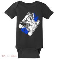 K-9 Police Dog Blue Line Baby Bodysuit thumb 0
