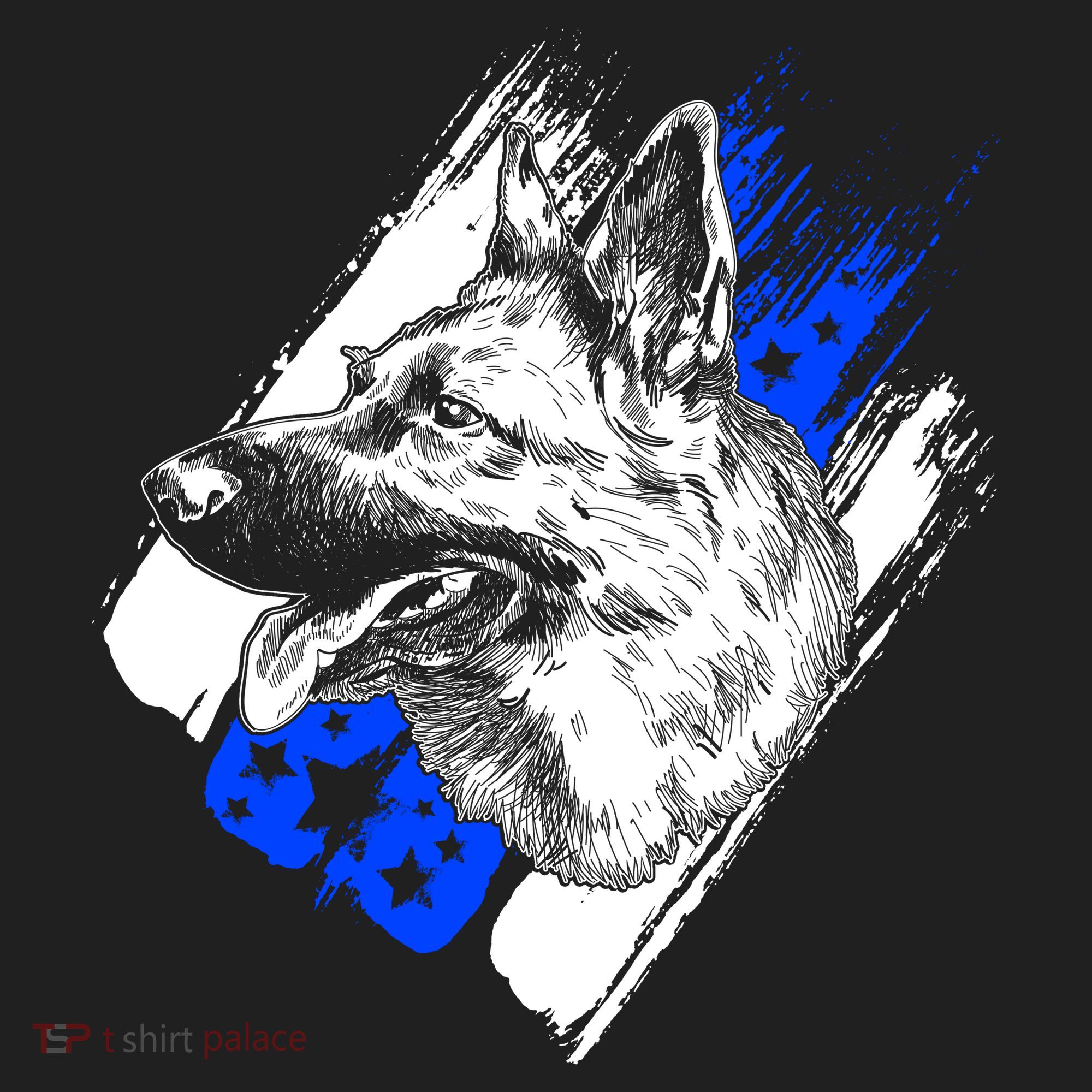 K-9 Police Dog Blue Line Hat