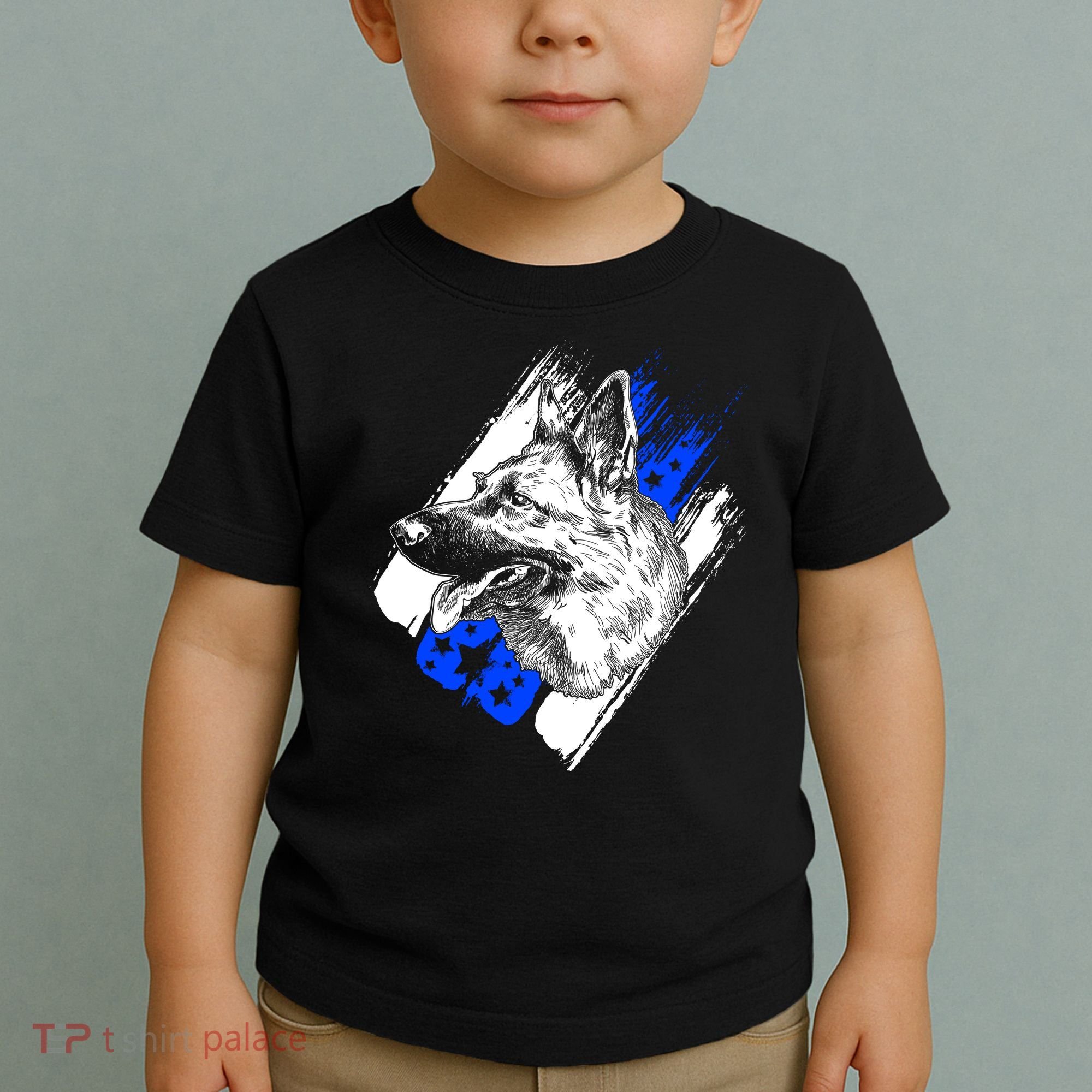 K-9 Police Dog Blue Line Toddler T-Shirt