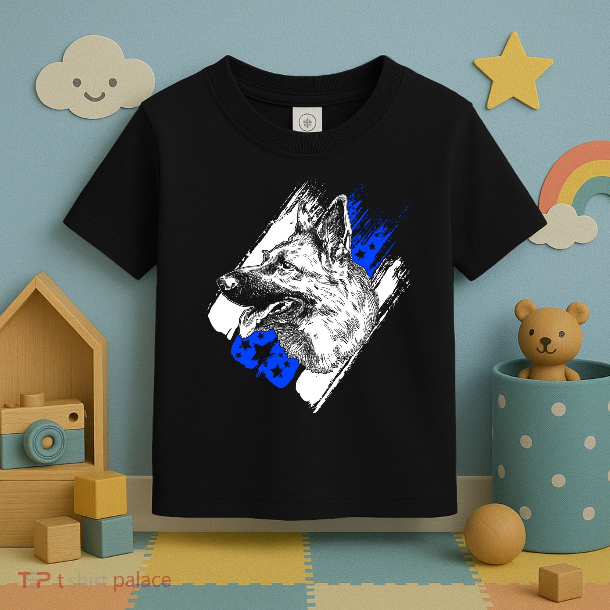 K-9 Police Dog Blue Line Toddler T-Shirt