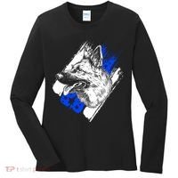 K-9 Police Dog Blue Line Women's Long Sleeve Shirt thumb 0
