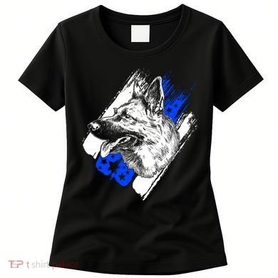K-9 Police Dog Blue Line Women's T-Shirt
