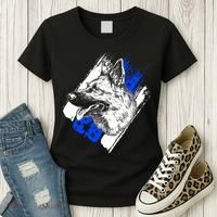 K-9 Police Dog Blue Line Women's T-Shirt thumb 3