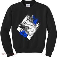 K-9 Police Dog Blue Line Kids Sweatshirt thumb 0