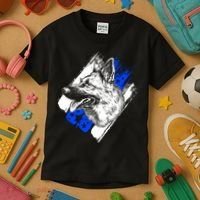 K-9 Police Dog Blue Line Kids T-Shirt thumb 3
