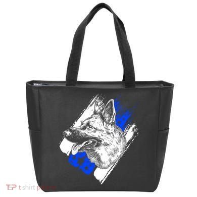 K-9 Police Dog Blue Line Tote Bag