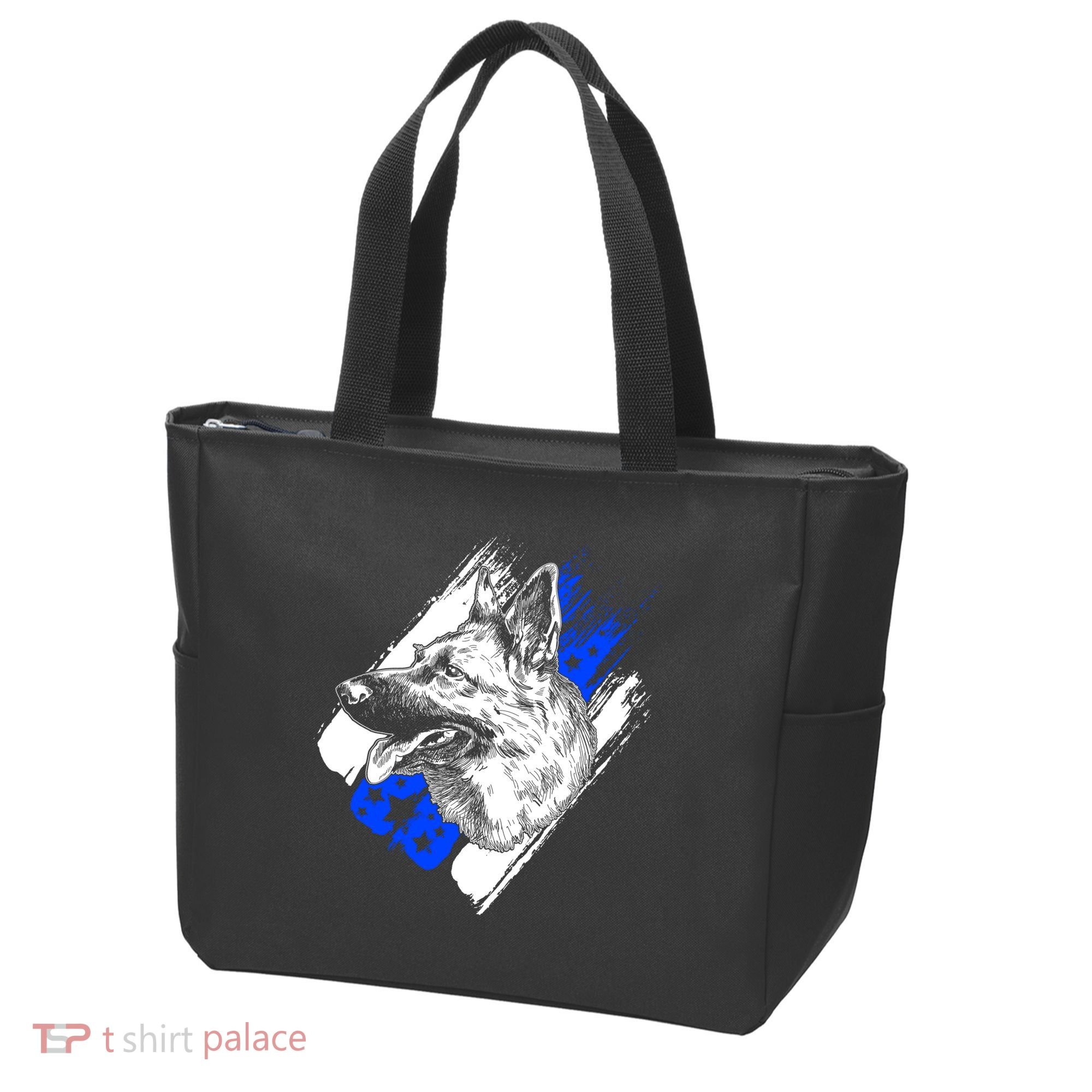 K-9 Police Dog Blue Line Tote Bag