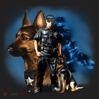 K-9 With Police Officer Silhouette  Women's Sweatshirt thumb 2