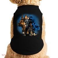 K-9 With Police Officer Silhouette  Doggie Tank thumb 0