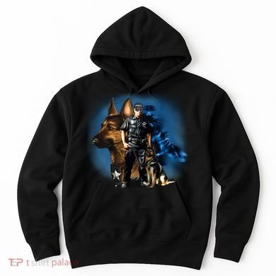 K-9 With Police Officer Silhouette  Hoodie