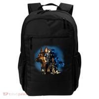 K-9 With Police Officer Silhouette  Backpack thumb 0