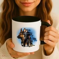 K-9 With Police Officer Silhouette  Coffee Mug thumb 3