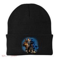 K-9 With Police Officer Silhouette  Beanie thumb 0
