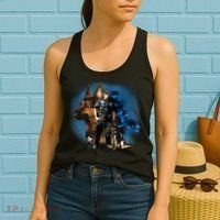 K-9 With Police Officer Silhouette  Women's Tank Top thumb 2