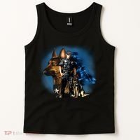 K-9 With Police Officer Silhouette  Tank Top thumb 2