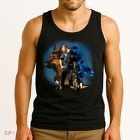 K-9 With Police Officer Silhouette  Tank Top thumb 3